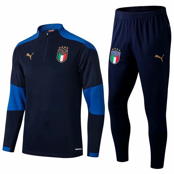 Trainingsanzug Italien 2021 Blau Marine Fussballtrikots Günstig